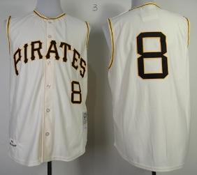 Pittsburgh Pirates 8 Willie Stargell Cream 1962 M&N Throwback MLB Vest Jersey Pittsburgh Pirates 8 Willie Stargell Cream 1962 M&N Throwback MLB Vest Jersey