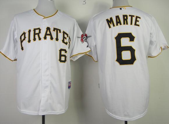 Cheap Pittsburgh Pirates 6 Starling Marte White Cool Base MLB Jerseys For Sale