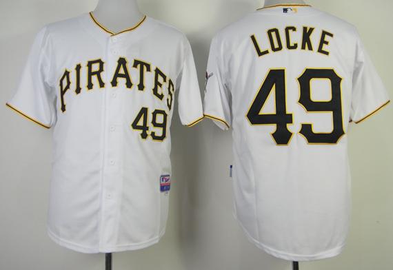 Pittsburgh Pirates 49 Jeff Locke White Cool Base MLB Jerseys