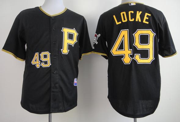 Cheap Pittsburgh Pirates 49 Jeff Locke Black Cool Base MLB Jerseys For Sale