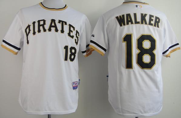 Cheap Pittsburgh Pirates 18 Walker White Throwback M&N MLB Jerseys For Sale