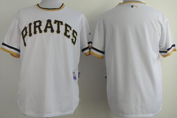 Pittsburgh Pirates Blank White Throwback M&N MLB Jerseys
