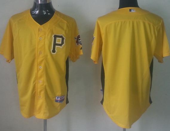 Cheap Pittsburgh Pirates Blank Yellow MLB Jerseys For Sale