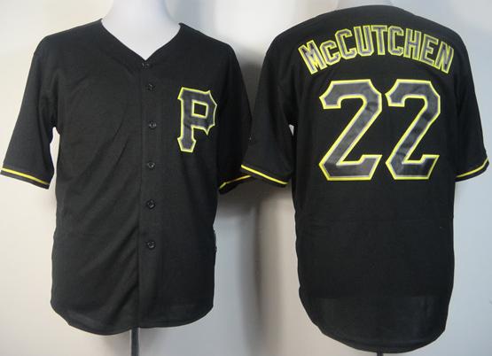 Cheap Pittsburgh Pirates 22 Andrew Mccutchen Black Fashion MLB Jerseys For Sale