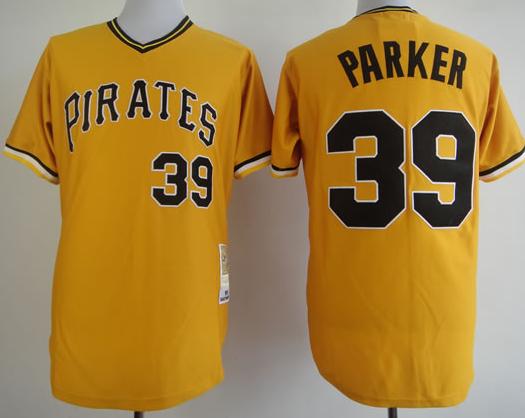 Cheap Pittsburgh Pirates 39 Dave Parker 1979 Yellow M&N MLB Jerseys For Sale