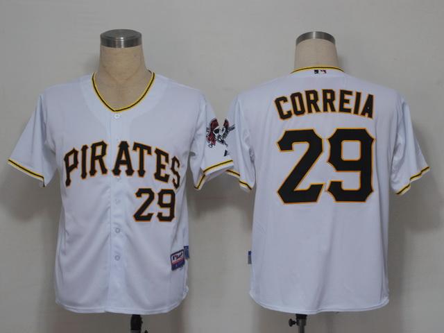 Pittsburgh Pirates 29 Correia White Cool Base MLB Jerseys