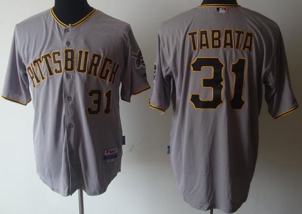 Pittsburgh Pirates 31 Jose Tabata Grey MLB Jerseys