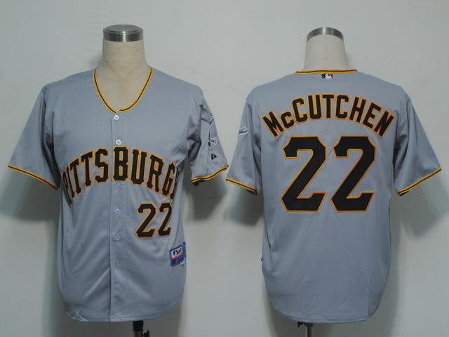 Cheap Pittsburgh Pirates 22 Mccutchen Grey Cool Base MLB Jerseys For Sale