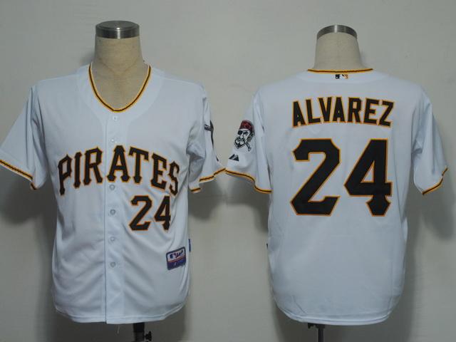 Cheap Pittsburgh Pirates 24 Alvarez White Cool Base MLB Jerseys For Sale