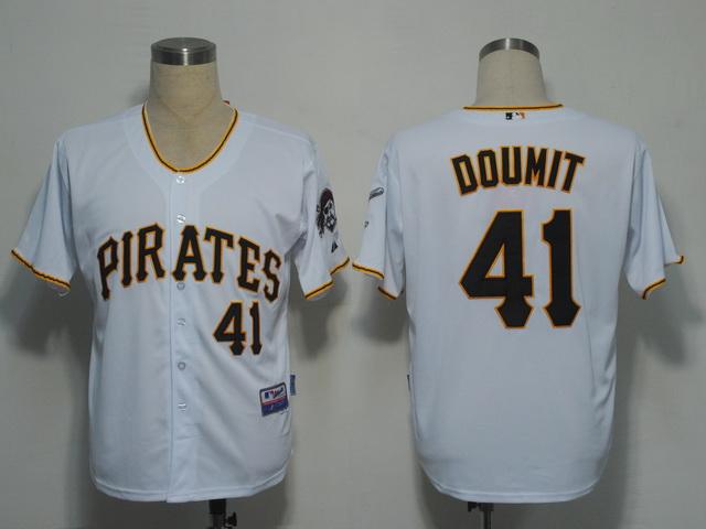 Cheap Pittsburgh Pirates 41 Doumit White Cool Base MLB Jerseys For Sale