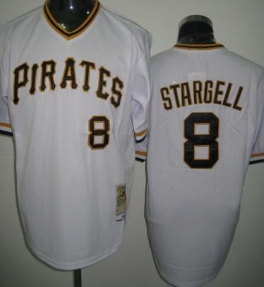 Pittsburgh Pirates 8 Willie Stargell White Jersey