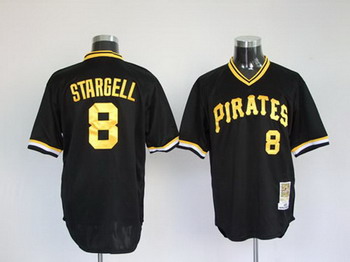 Pittsburgh Pirates 8 Willie Stargell Black Mitchellandness jerseys