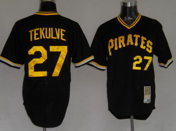 Pittsburgh Pirates 27 Kent Tekulve MitchellandNess black jerseys Pittsburgh Pirates 27 Kent Tekulve MitchellandNess black jerseys