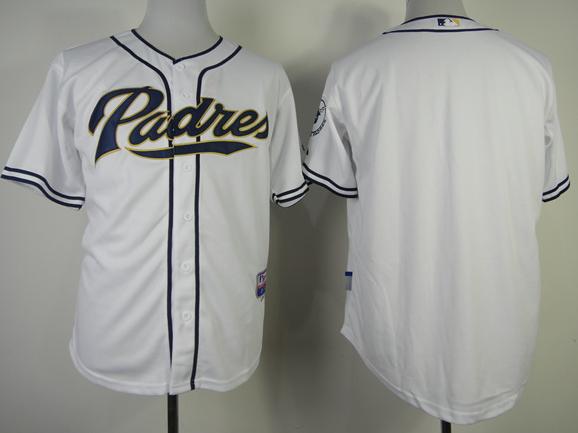 Cheap San Diego Padres Blank White Baseball MLB Jersey For Sale
