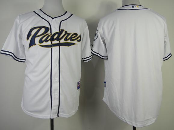 San Diego Padres Blank White Baseball MLB Jersey San Diego Padres Blank White Baseball MLB Jersey