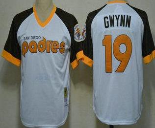 San Diego Padres 19 Tony Gwynn White 1984 Throwback MLB Jersey