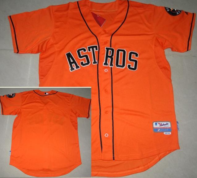 Cheap Houston Astros Blank Orange MLB Jersey For Sale