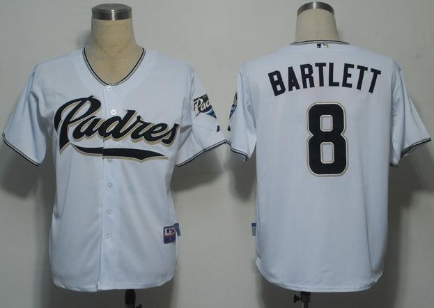 Cheap San Diego Padres 8 Bartlett White Cool Base MLB Jerseys For Sale