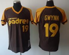 Cheap San Diego Padres 19 GWYNN Coffee Color throwback jerseys For Sale