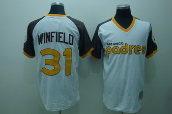 Cheap San Diego Padres 31 Dave Winfield White Jerseys Throwback For Sale