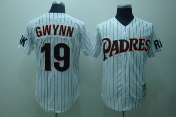 Cheap San Diego Padres 19 Tony Gwynn white Jerseys Throwback For Sale