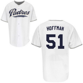 Cheap San Diego Padres 51 Trevor Hoffman White Jerseys For Sale