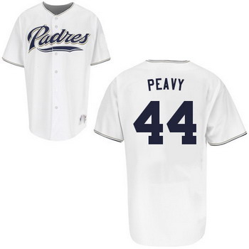 San Diego Padres 44 Jake Peavy White Jerseys