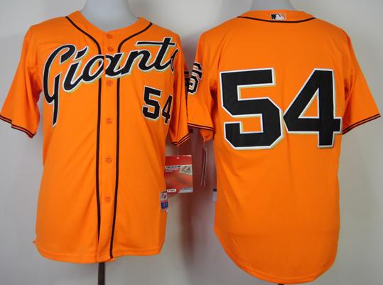 Cheap San Francisco Giants 54 Sergio Romo Orange Cool Base MLB Jerseys New For Sale