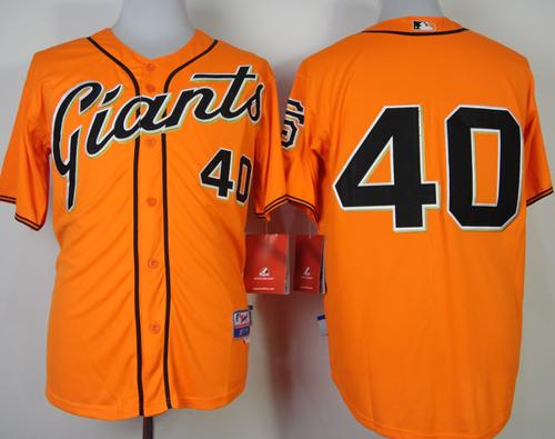 Cheap San Francisco Giants 40 Bumgarner Orange Cool Base MLB Jerseys New For Sale