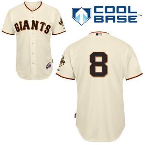 Cheap San Francisco Giants 8 Hunter Pence Cream Cool Base MLB Jersey For Sale