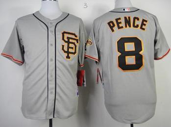 San Francisco Giants 8 Hunter Pence Grey Cool Base MLB Jerseys SF Style San Francisco Giants 8 Hunter Pence Grey Cool Base MLB Jerseys SF Style
