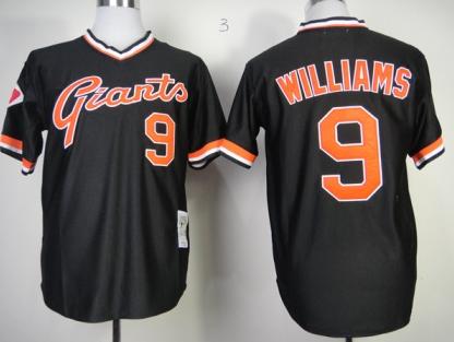 Cheap San Francisco Giants 9 Matt Williams Black Mitchell & Ness Throwback MLB Jerseys For Sale
