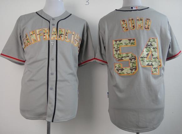 Cheap San Francisco Giants 54 Sergio Romo Grey 2013 USMC Cool Base Camo Number MLB Jersey For Sale