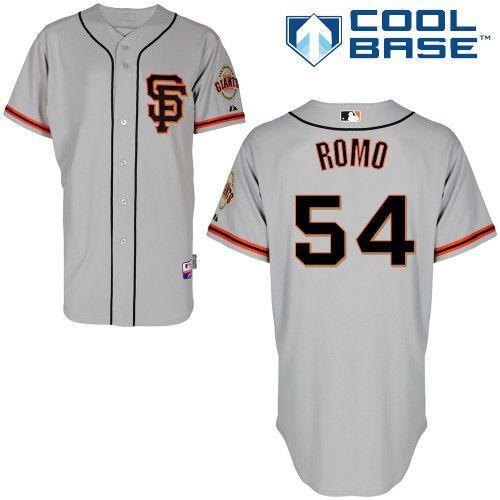 Cheap San Francisco Giants 54 Sergio Romo Grey Cool Base MLB Baseball Jersey SF Style For Sale
