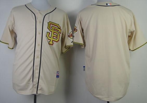 San Francisco Giants Blank Cream Gold Number Cool Base MLB Jerseys