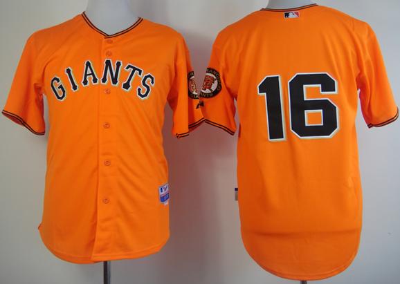 San Francisco Giants 16 Angel Pagan Orangr Cool Base MLB Baseball Jersey