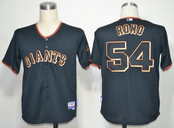 Cheap San Francisco Giants #54 Sergio Romo Black Cool Base MLB Jersey For Sale