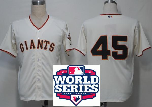 Cheap San Francisco Giants 45 Dan Runzler Cream Cool Base MLB Jersey W 2012 World Series Patch For Sale