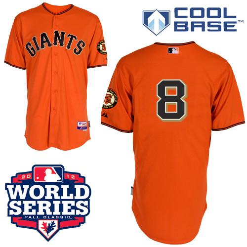 Cheap San Francisco Giants 8 Hunter Pence Orange Cool Base MLB Jersey W 2012 World Series Patch For Sale