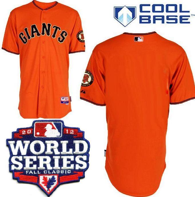 Cheap San Francisco Giants Blank Orange Cool Base MLB Jerseys W 2012 World Series Patch For Sale