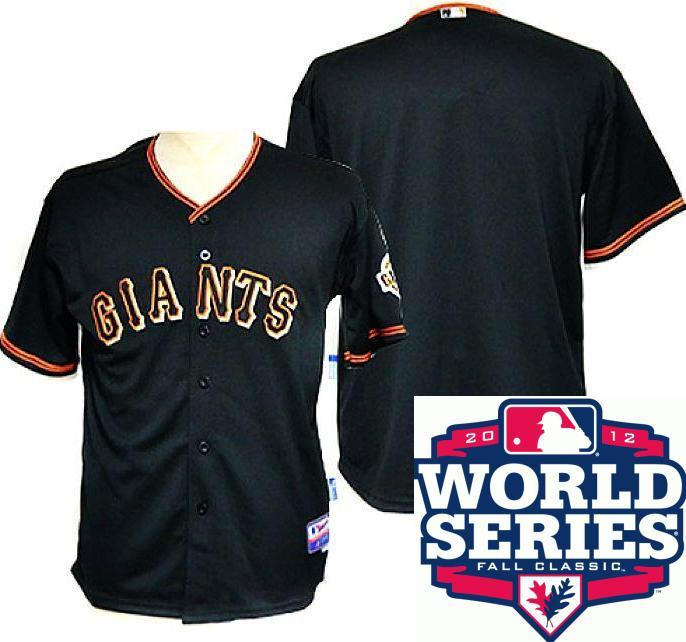 Cheap San Francisco Giants Blank Black Cool Base MLB Jerseys W 2012 World Series Patch For Sale