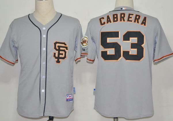 Cheap San Francisco Giants 53 Melky Cabrera Grey 2012 SF MLB Jerseys For Sale