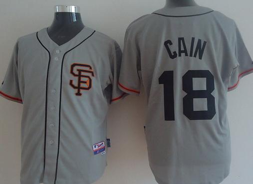 San Francisco Giants 18 Matt Cain Grey Cool Base 2012 MLB Jerseys