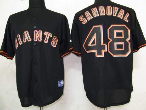 Cheap San Francisco Giants 48 Sandoval Black Fashion Jerseys For Sale