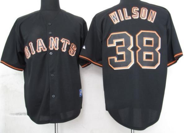 Cheap San Francisco Giants 38 Wilson Black Fashion Jerseys For Sale