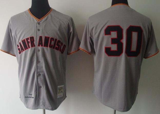 Cheap San Francisco Giants 30 Orlando Cepeda 1962 M&N Grey Jersey For Sale