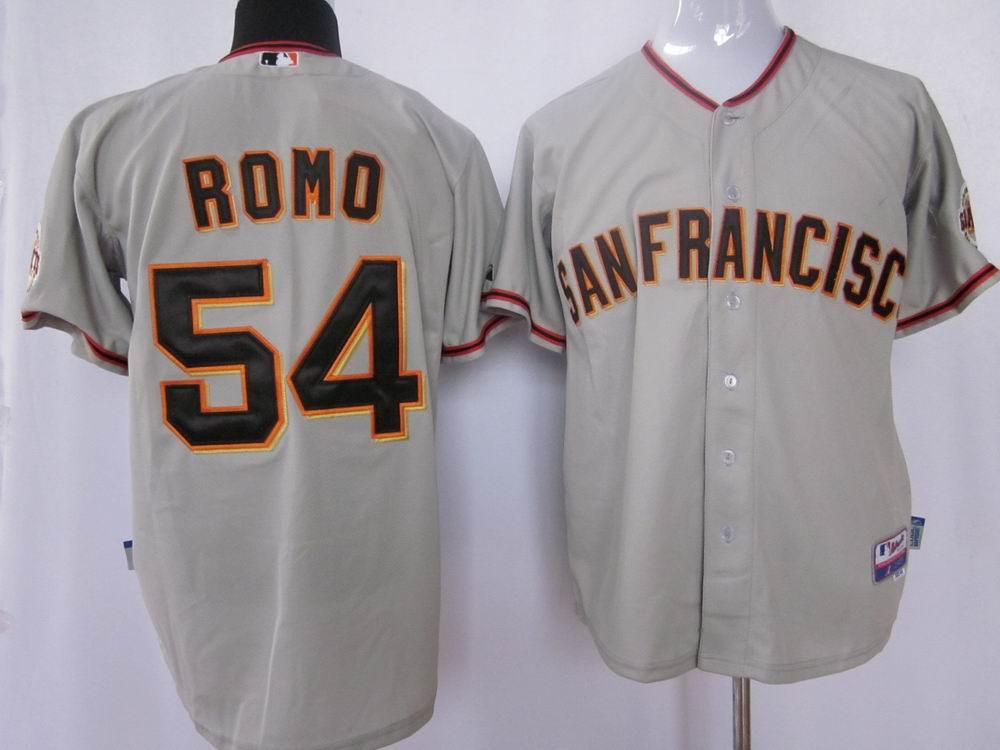 Cheap San Francisco Giants 54 Romo Grey Jersey For Sale