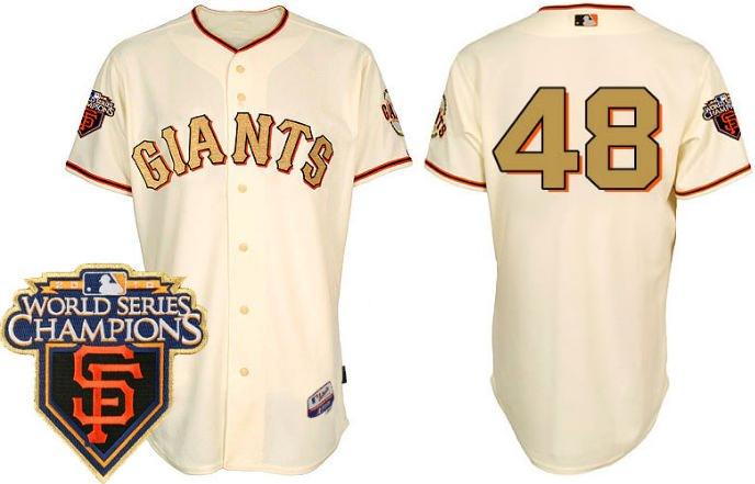 Cheap 2010 World Series Champions San Francisco Giants 48 Pablo Sandoval Gold Program Jersey For Sale