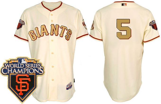 Cheap 2010 World Series Champions San Francisco Giants 5 Pat Burrell Gold Program Jersey For Sale