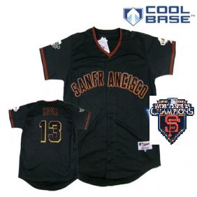 Cheap 2010 World Series Champions San Francisco Giants 13 Ross Black Jersey For Sale